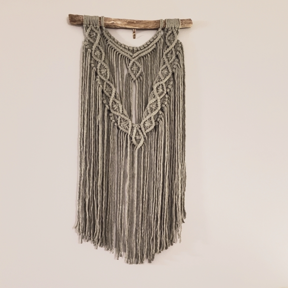 Brand New Handmade Macrame Wall Hanging - Sage Green